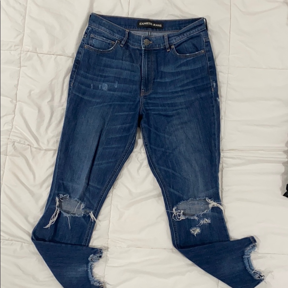 Express High Rise Ankle Straight Jean